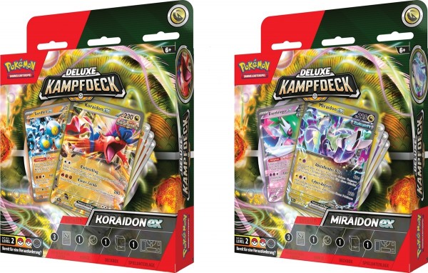 Pokémon Cards Deluxe Kampfdeck August 2024 - 1x Koraidon ex und 1x Miraidon ex