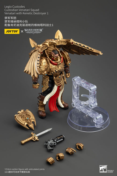 JOYTOY Warhammer The Horus Heresy Actionfigur 1/18 Legio Custodes Custodian Venatari Squad Venatari with Kenetic Destroyer 1 13 cm