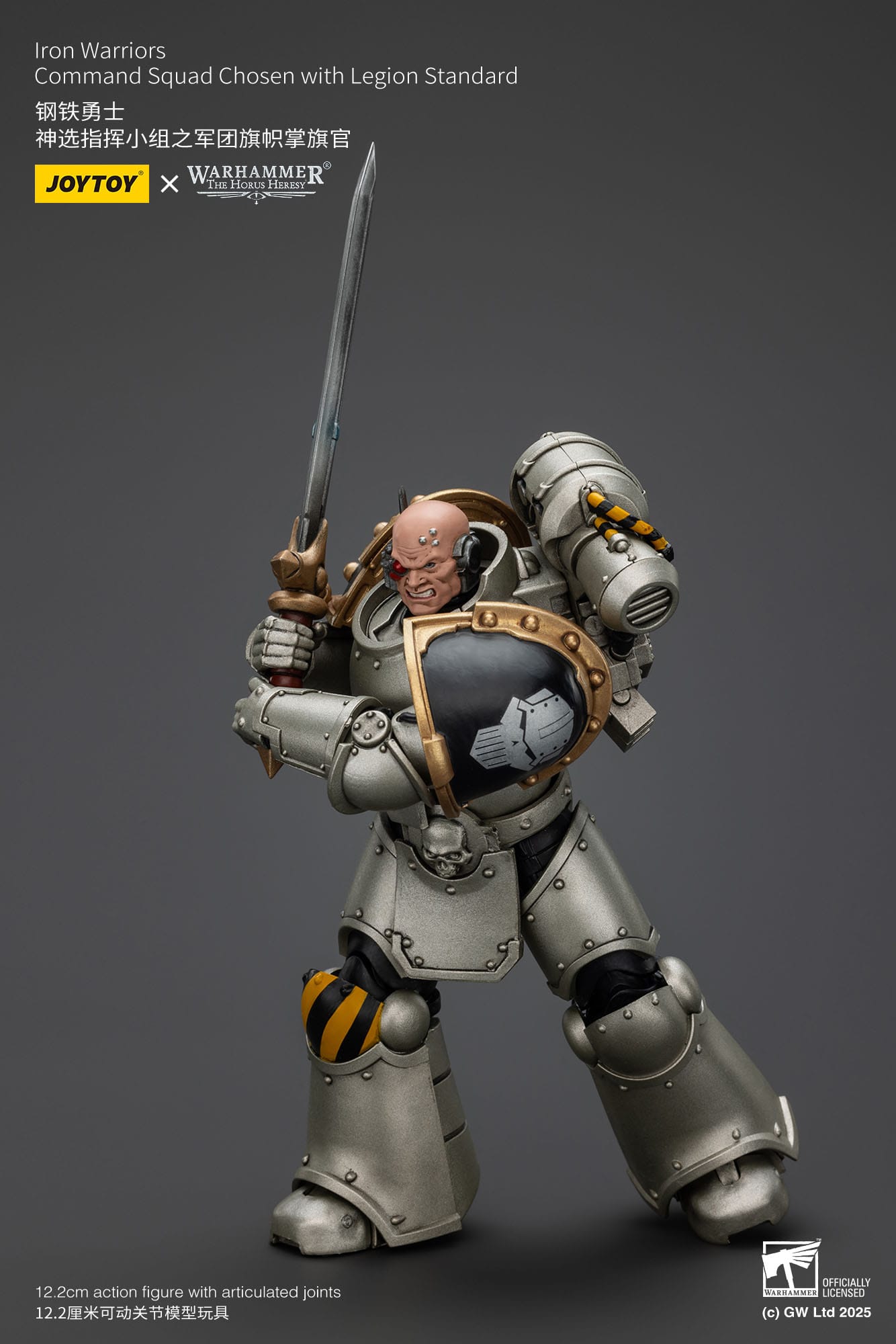 JOYTOY Warhammer The Horus Heresy Actionfigur 1/18 lron Warriors Command Squad Chosen with Legion Standard 12 cm