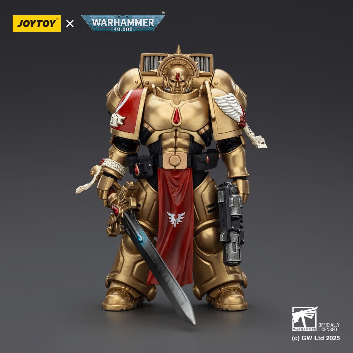 JOYTOY Warhammer 40.000: Combat Patrol Blood Angels Actionfigur Sanguinary Guard 1 with Inferno Pistol and Encarmine Blade 20 cm