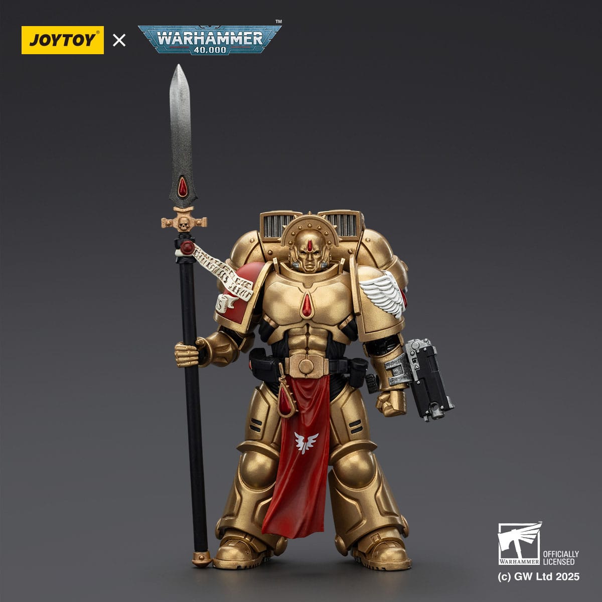 JOYTOY Warhammer 40.000: Combat Patrol Blood Angels Actionfigur Sanguinary Guard 2 with Angelus Boltgun and Encarmine Spear 20 cm