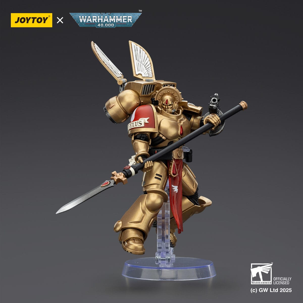 JOYTOY Warhammer 40.000: Combat Patrol Blood Angels Actionfigur Sanguinary Guard 2 with Angelus Boltgun and Encarmine Spear 20 cm
