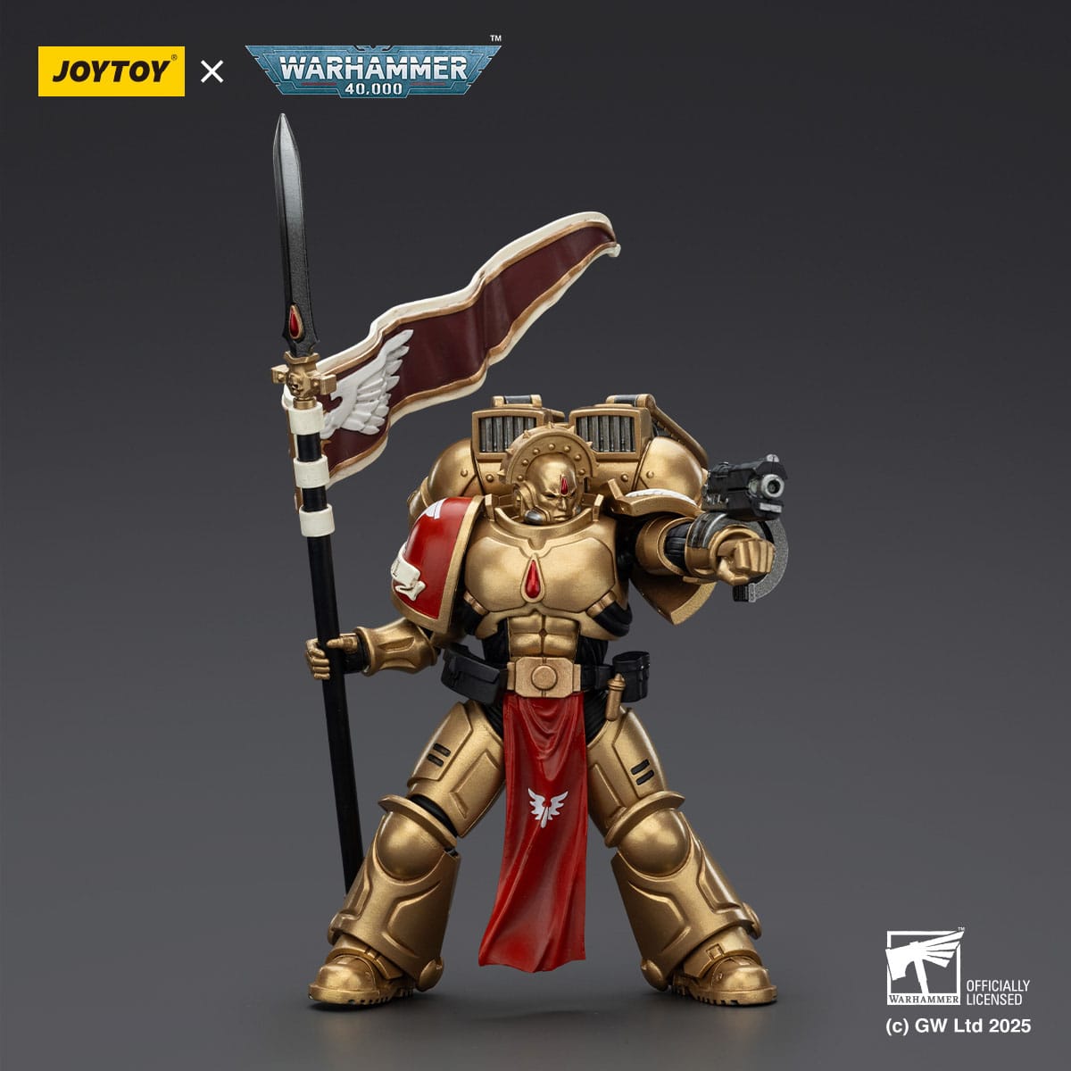 JOYTOY Warhammer 40.000: Combat Patrol Blood Angels Actionfigur Sanguinary Guard 3 with Angelus Boltgun and Encarmine Spear 20 cm