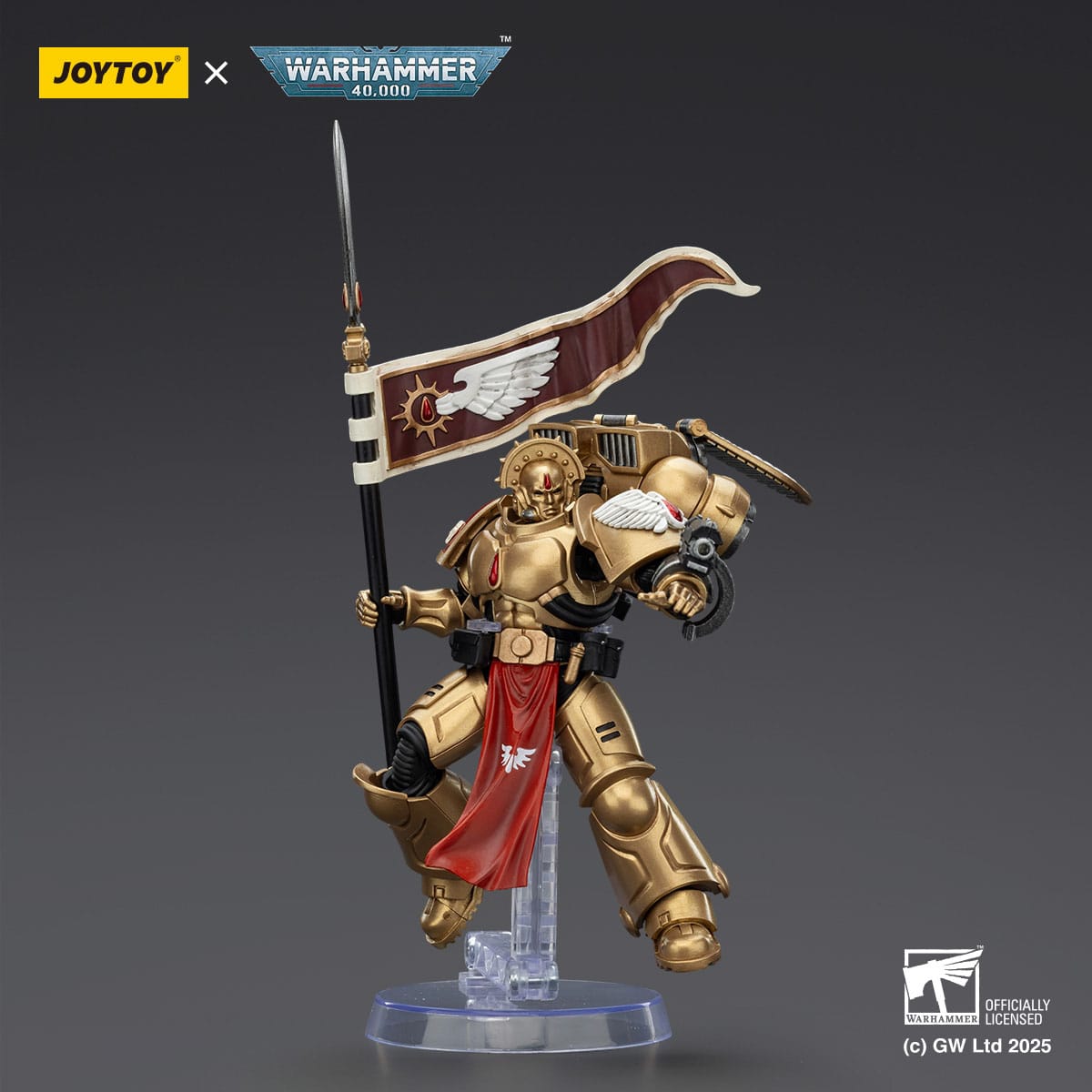 JOYTOY Warhammer 40.000: Combat Patrol Blood Angels Actionfigur Sanguinary Guard 3 with Angelus Boltgun and Encarmine Spear 20 cm