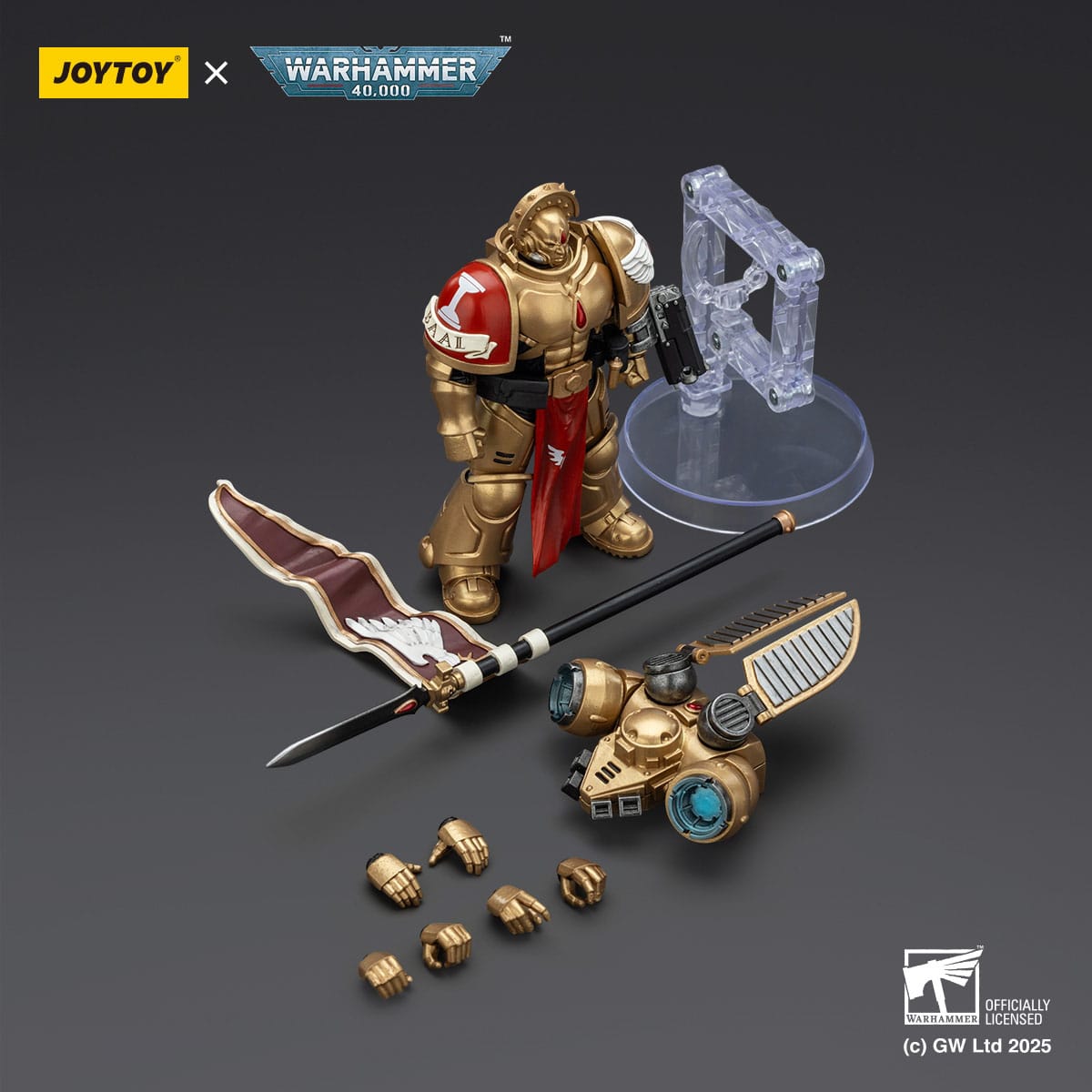 JOYTOY Warhammer 40.000: Combat Patrol Blood Angels Actionfigur Sanguinary Guard 3 with Angelus Boltgun and Encarmine Spear 20 cm