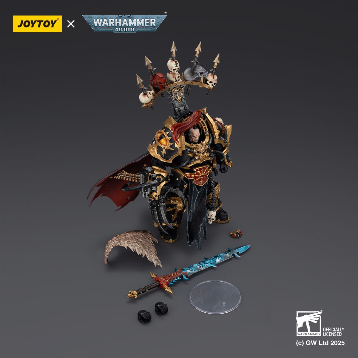 JOYTOY Warhammer 40.000 Actionfigur Black Legion Abaddon the Despoiler with Drach'nyen and the Talo 16 cm