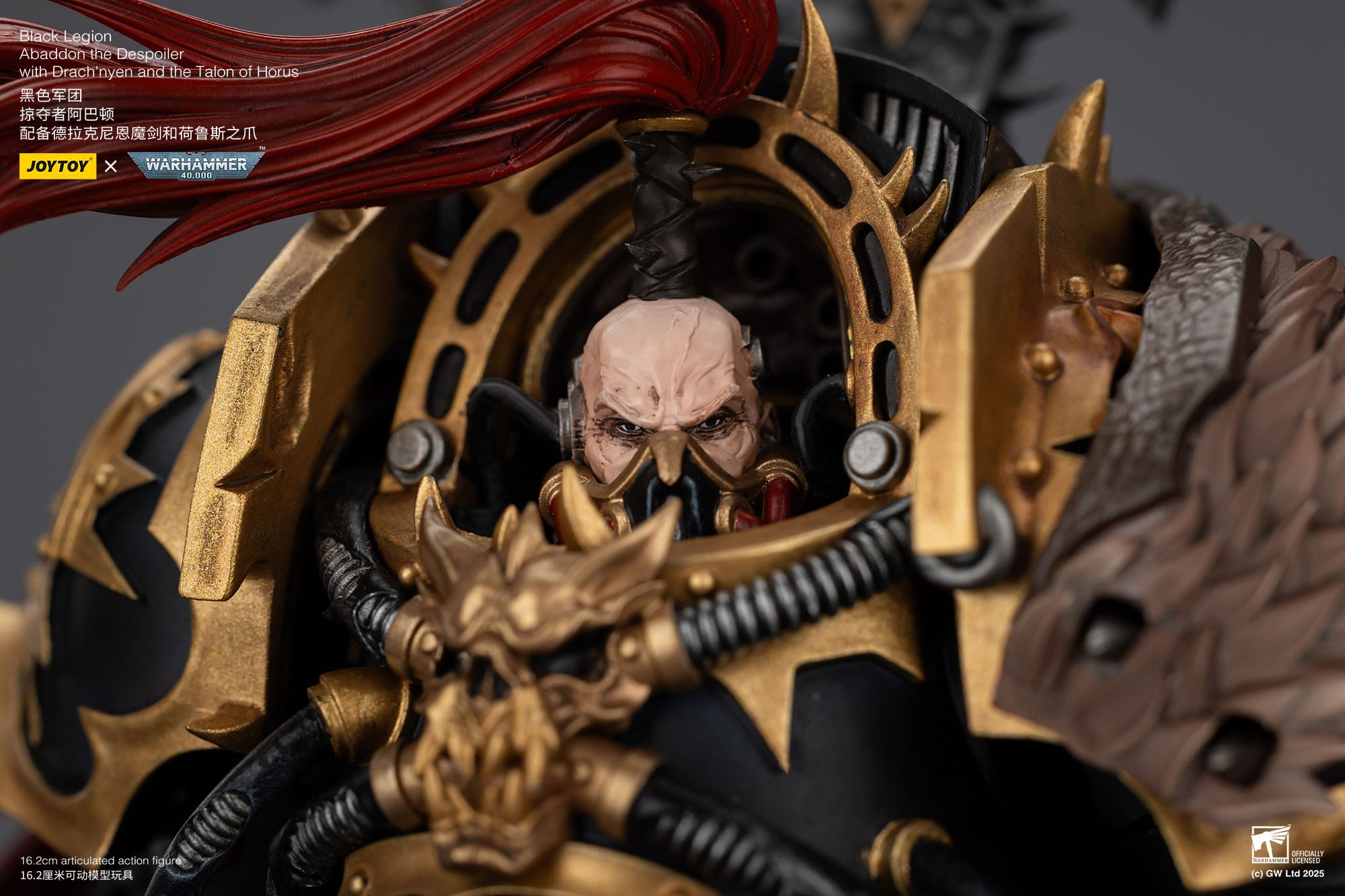 JOYTOY Warhammer 40.000 Actionfigur Black Legion Abaddon the Despoiler with Drach'nyen and the Talo 16 cm