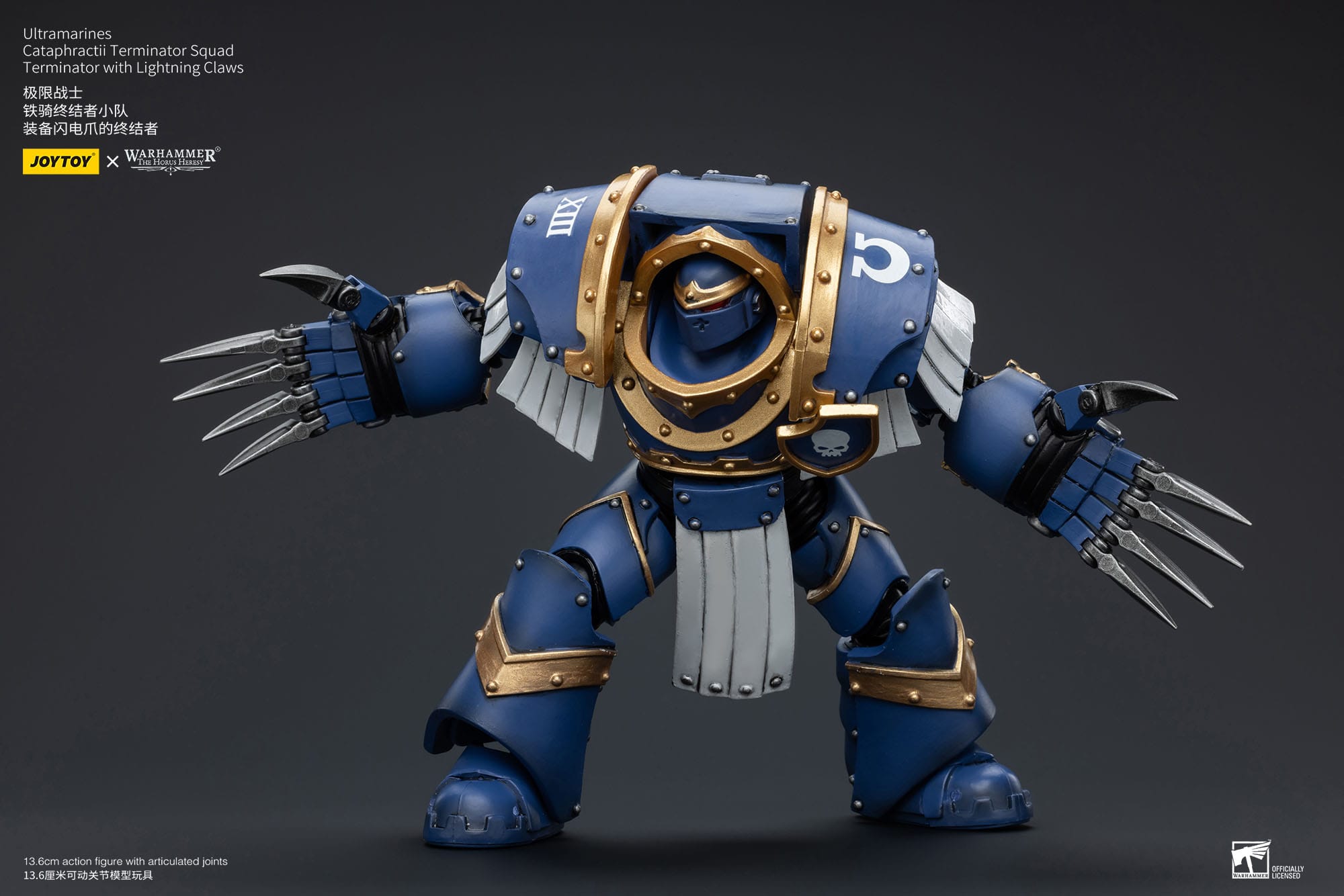 JOYTOY Warhammer The Horus Heresy Actionfigur 1/18 Ultramarines Cataphractii Terminator Squad Terminator with Lightning Claws 14 cm