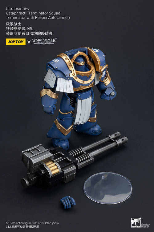 JOYTOY Warhammer The Horus Heresy Actionfigur 1/18 Ultramarines Cataphractii Terminator Squad Terminator with Reaper Autocannon 14 cm